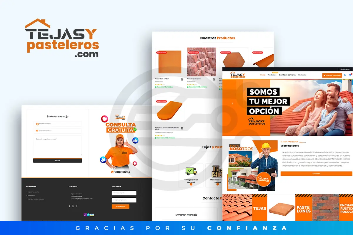 E-commerce Informativo - Tejas y Pasteleros